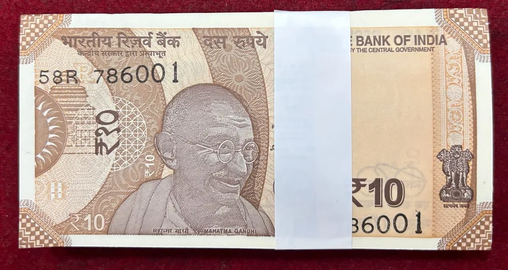 786001-786100 Fancy Number Rare GEM UNC Serial Packet 10 Rupees 2026 Governor Sanjay Malhotra