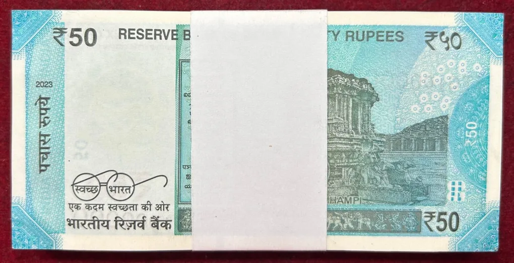 50 Rupees Goveror Shaktikant DAS Rare GEM UNC Serial Packet with Fancy Number 999999 & 1000000