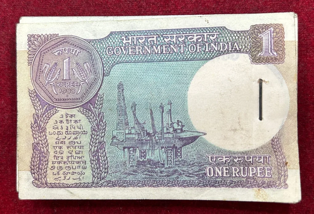 1 Rupee 1988 Old Issue Governor S.Venkataramanan Rare Serial Packet