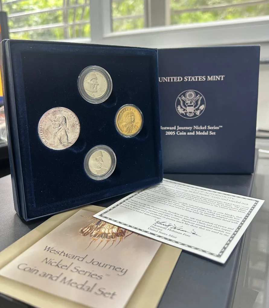 Westward Journey Nikle Series 2005 Coin and Medal Set Rare (4 Coin Set) United State Mint with BOX and Certificate