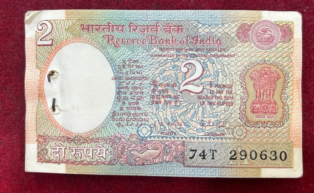 2 Rupees Satellite Governor R.N Malhotra (71 Note) Serial Packet (First 29 Note Missing) #*114