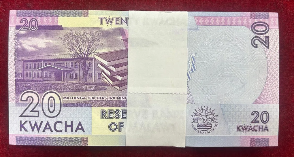 Malawi 20 Kwacha GEM UNC (100 Note) Serial Packet With 786 Fancy Number Note