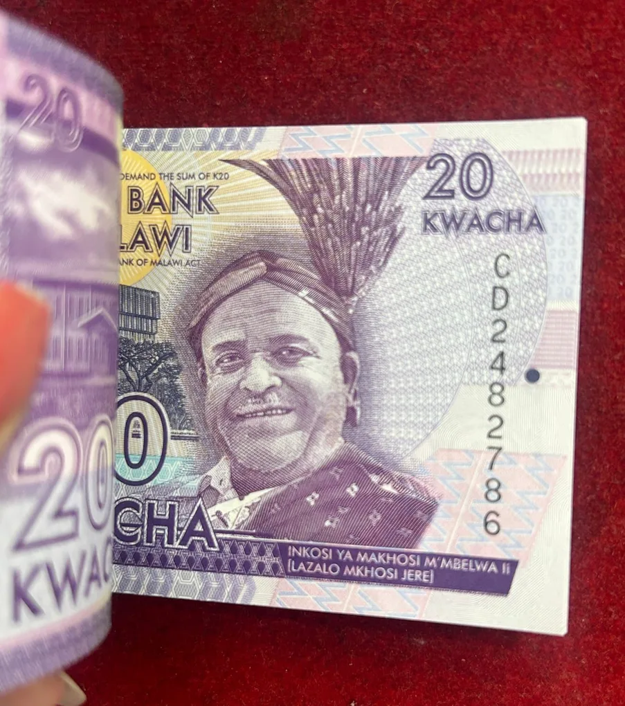 Malawi 20 Kwacha GEM UNC (100 Note) Serial Packet With 786 Fancy Number Note