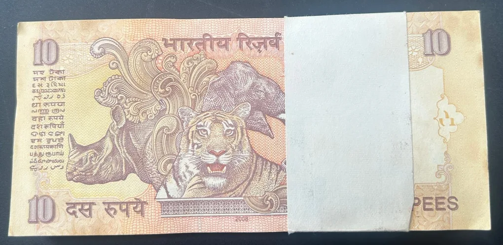 (143 - I LOVE YOU ) Fancy Packet 10 Rupees Governor Y.b.reddy Rare Serial Packet