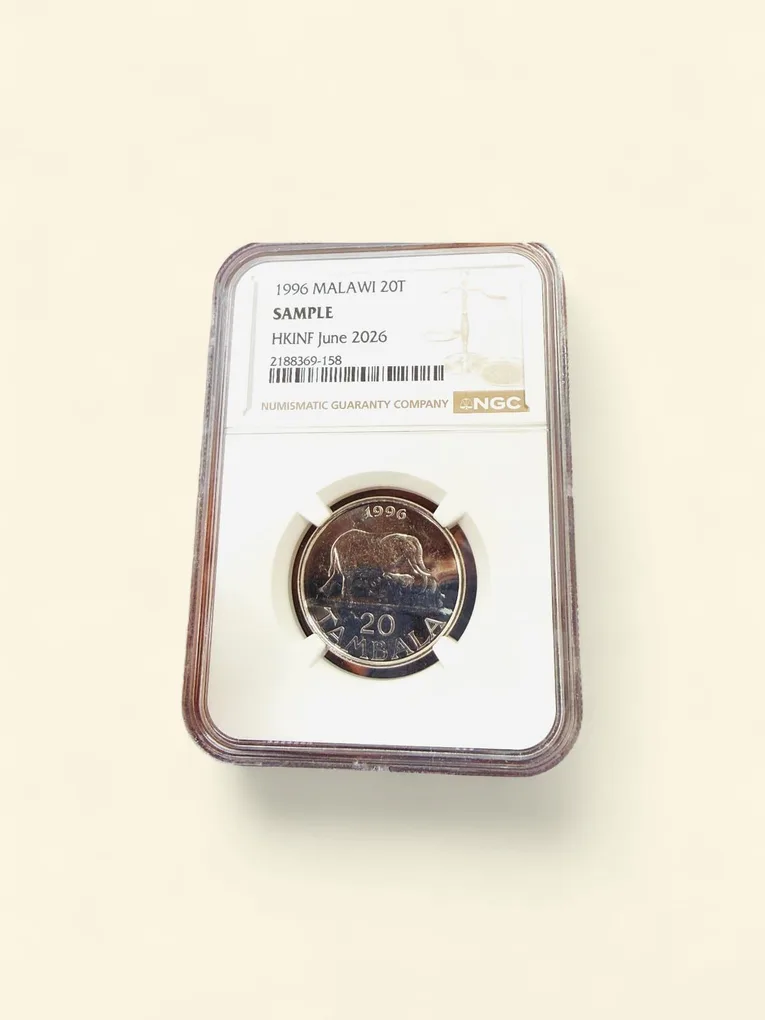 Malawi Country 1996 Year 20 Tambala Malawi NGC Graded Unique and Rare
