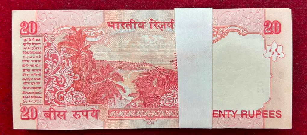 20 Rupees Old Issue Governor D.Subbarao Rare GEM UNC Serial Packet with Fancy Number Ending 786