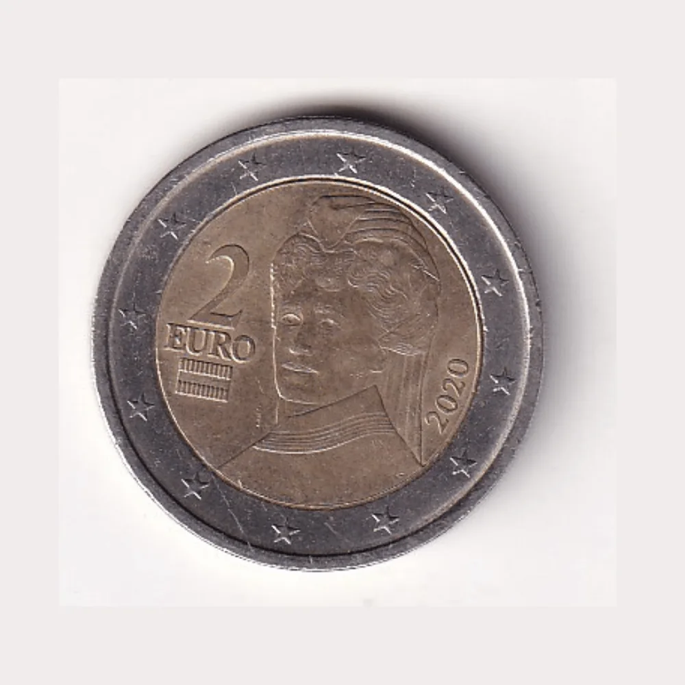 Austria 2 Euros 2nd map 2020 Rare Bimetallic Coin#C-133