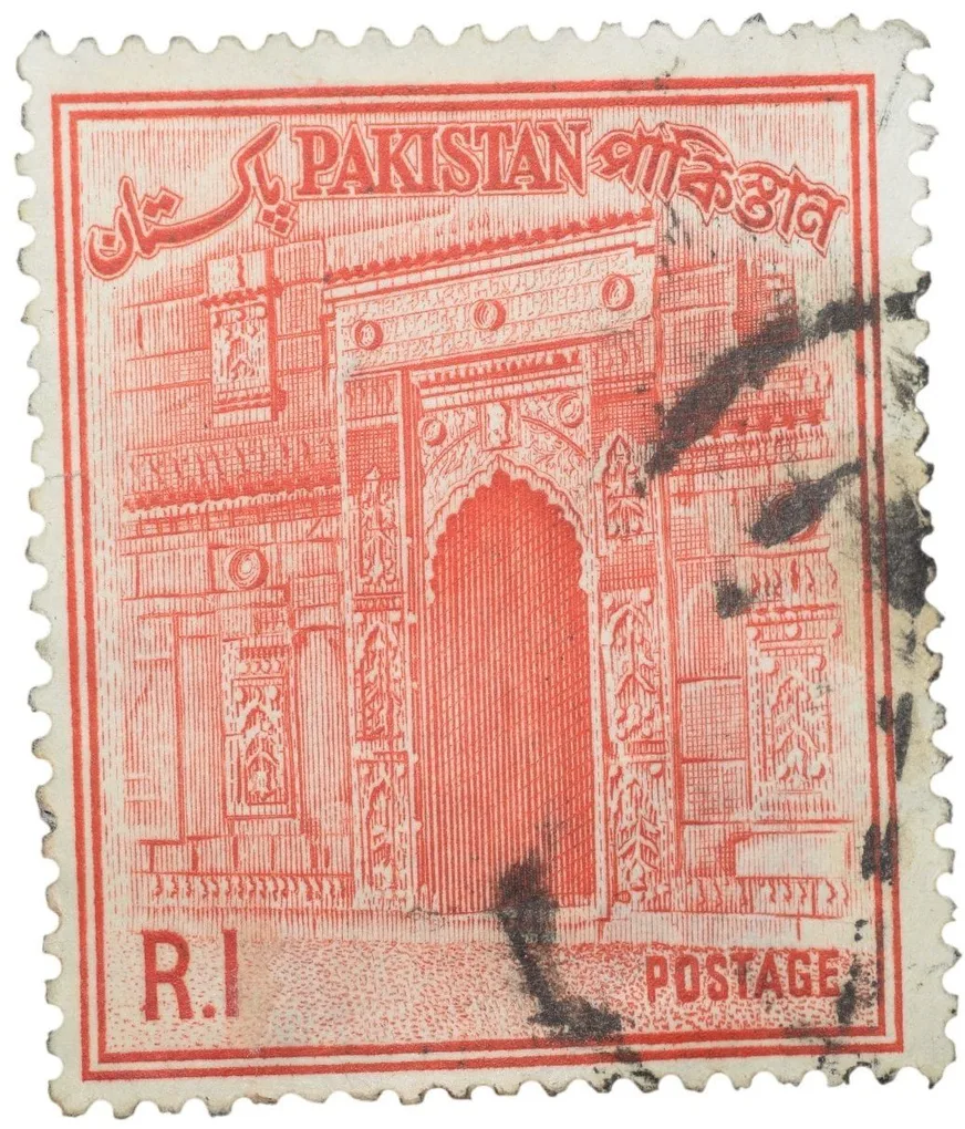 Old Postal Stamp of East Pakistan (Now Bangladesh) Red Colour with Choto Sona Masjid (AD 1963) Used Condition as per Image, Rare.