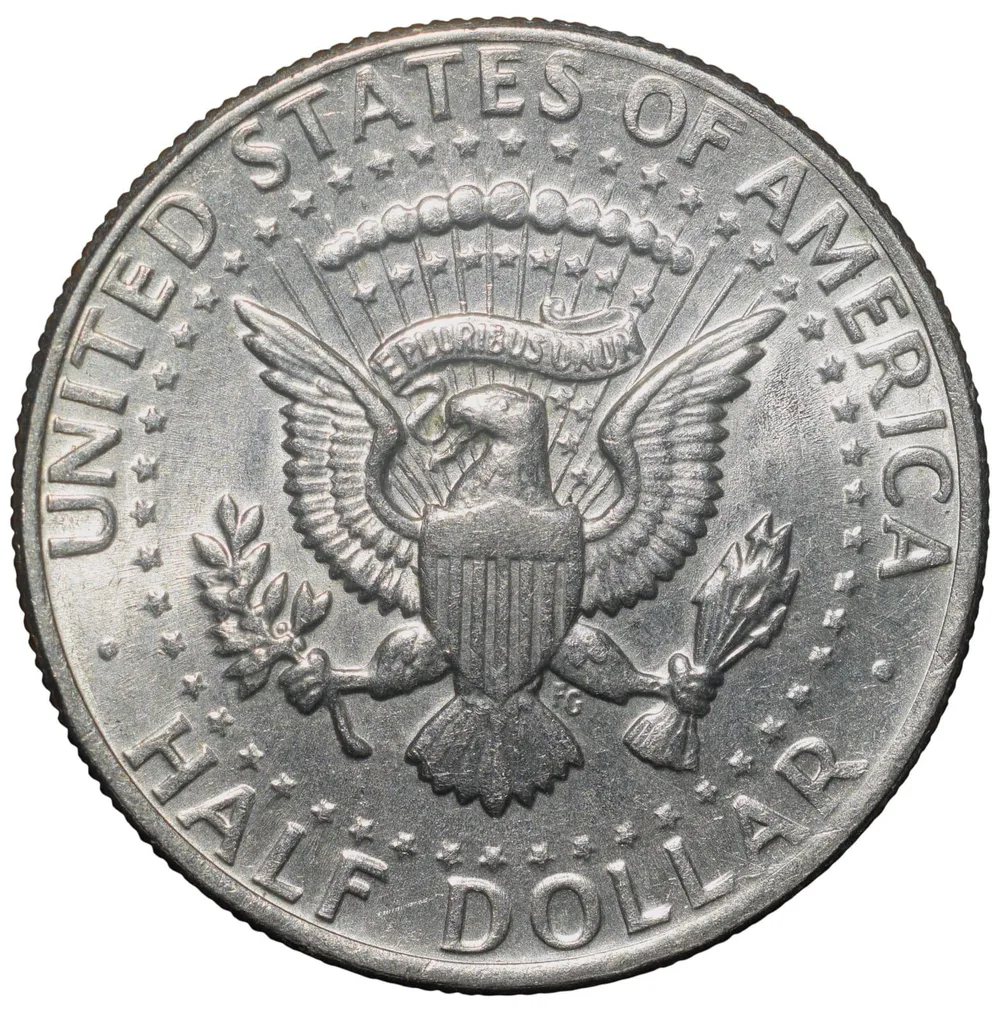 Copper-Nickel 1/2 Dollar of USA (AD 2001) with Portrait of John F. Kennedy