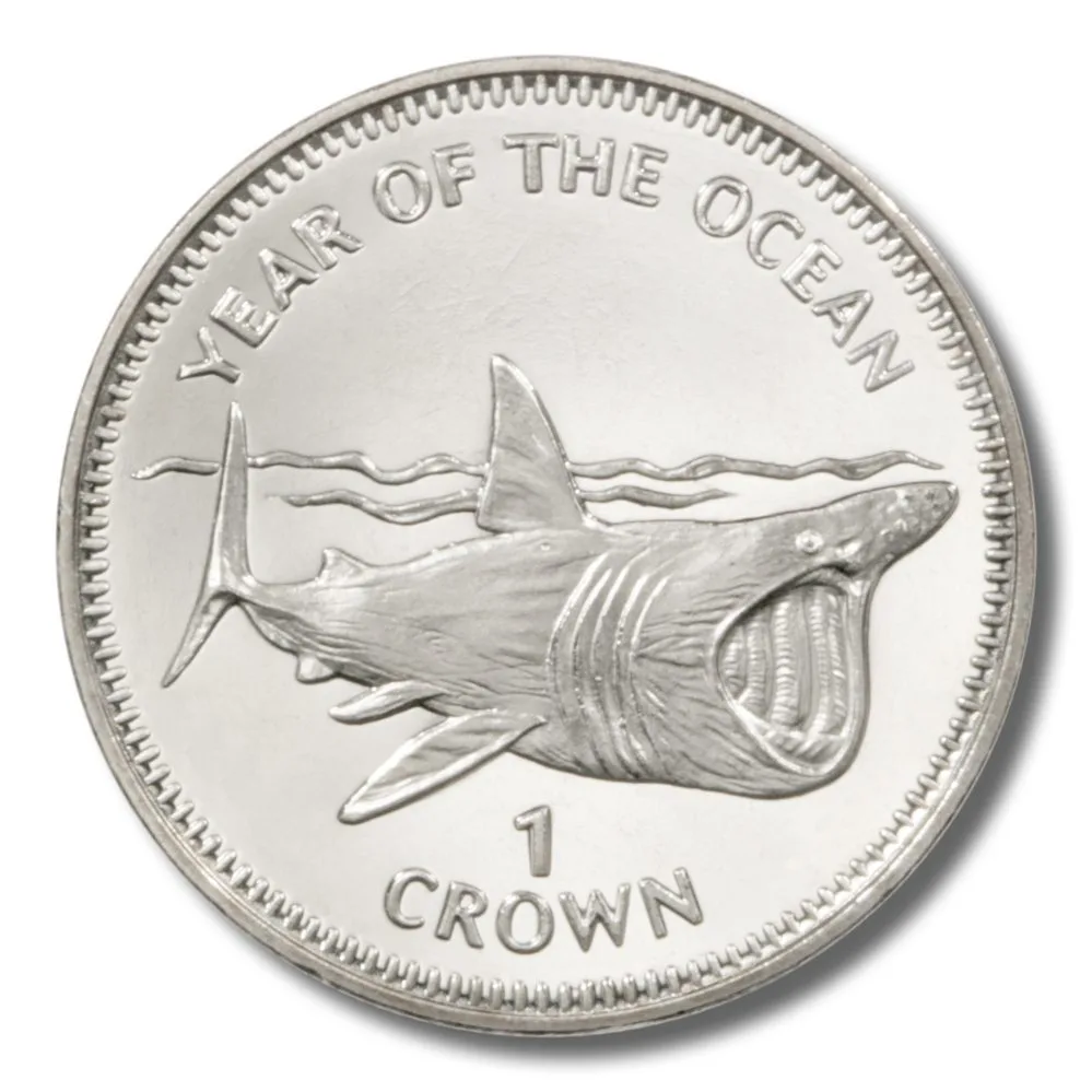 Isle of Man Marine Life 1998 1 Crown - Elizabeth II International Year Of the Ocean Rare Coin Set with Beautiful Folder
