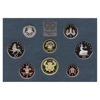 1986 United Kingdom The Royal Mint Queen Elizabeth II Annual Proof 8 Coin Set Rare Beautiful