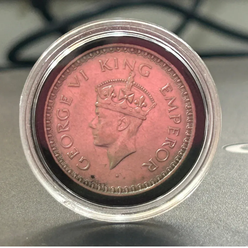 British-India 1 Rupee -(George VI) 1943 Rare Silver Coin