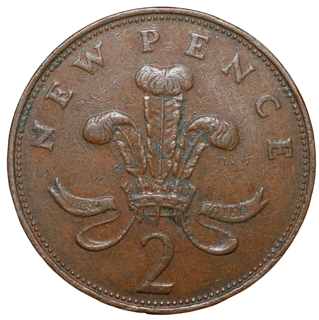 Bronze 2 Pence of Elizabeth II (AD 1971) from United Kingdom