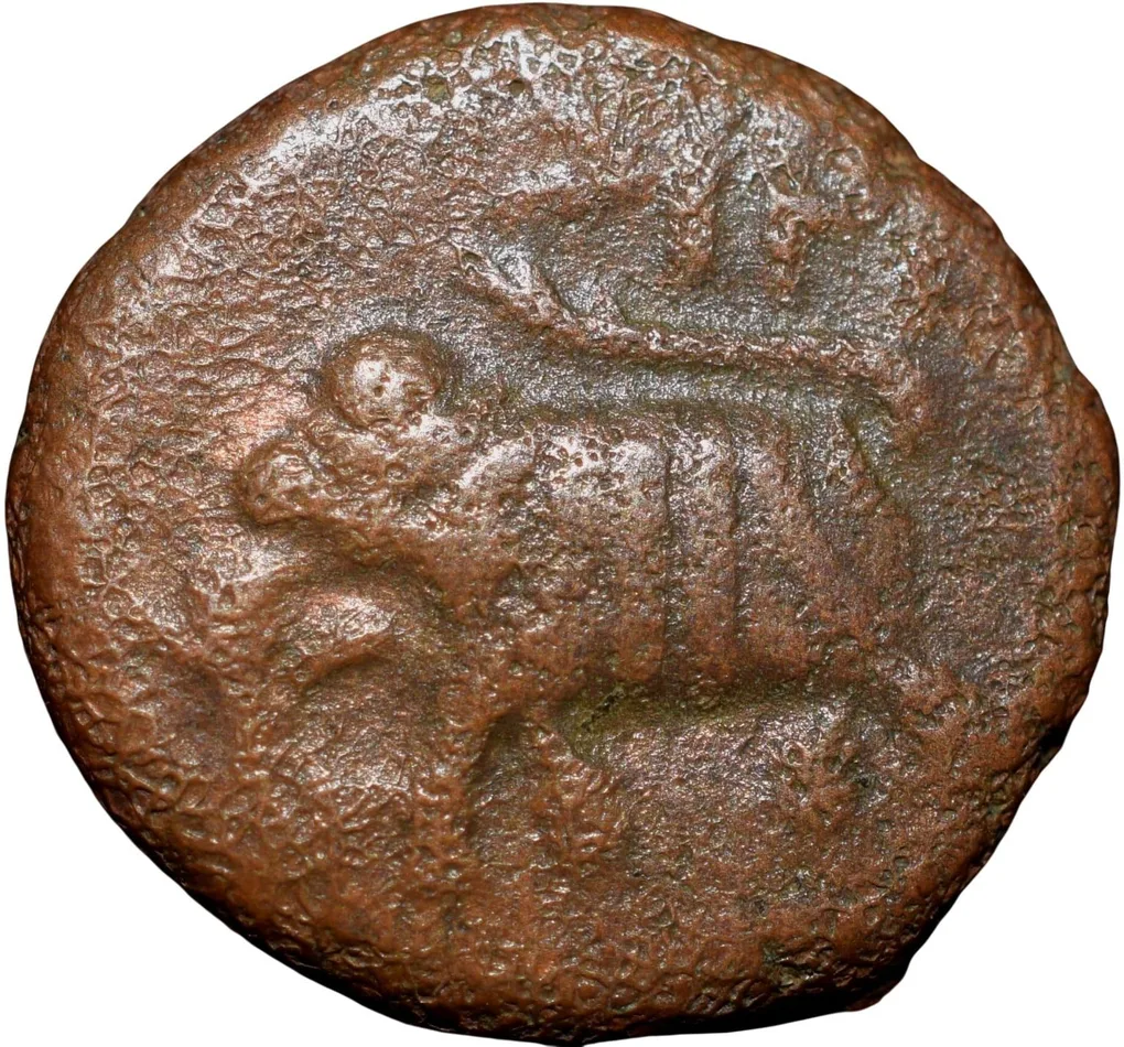 Copper 1/4 Paisa of Tipu Sultan(AD 1787-99) of Mysore Kingdom Bengalur Mint KM31.2 Rare