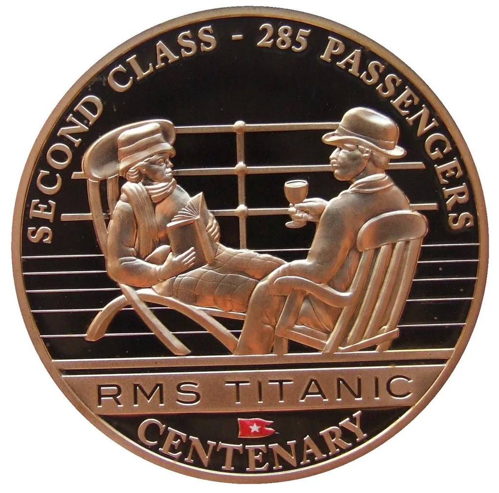 Cook Islands 1 Dollar 2012 - Elizabeth II ( Second Class - 285 Passengers) Rare UNC Coin with Capsule #C-121