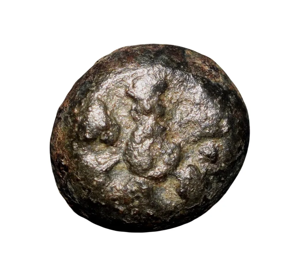 Cast-Copper from Vidarbha (4th - 3rd Cen. BC) with 6-Armed Symbol in combination of Nandpad & Spear/Animal Motif