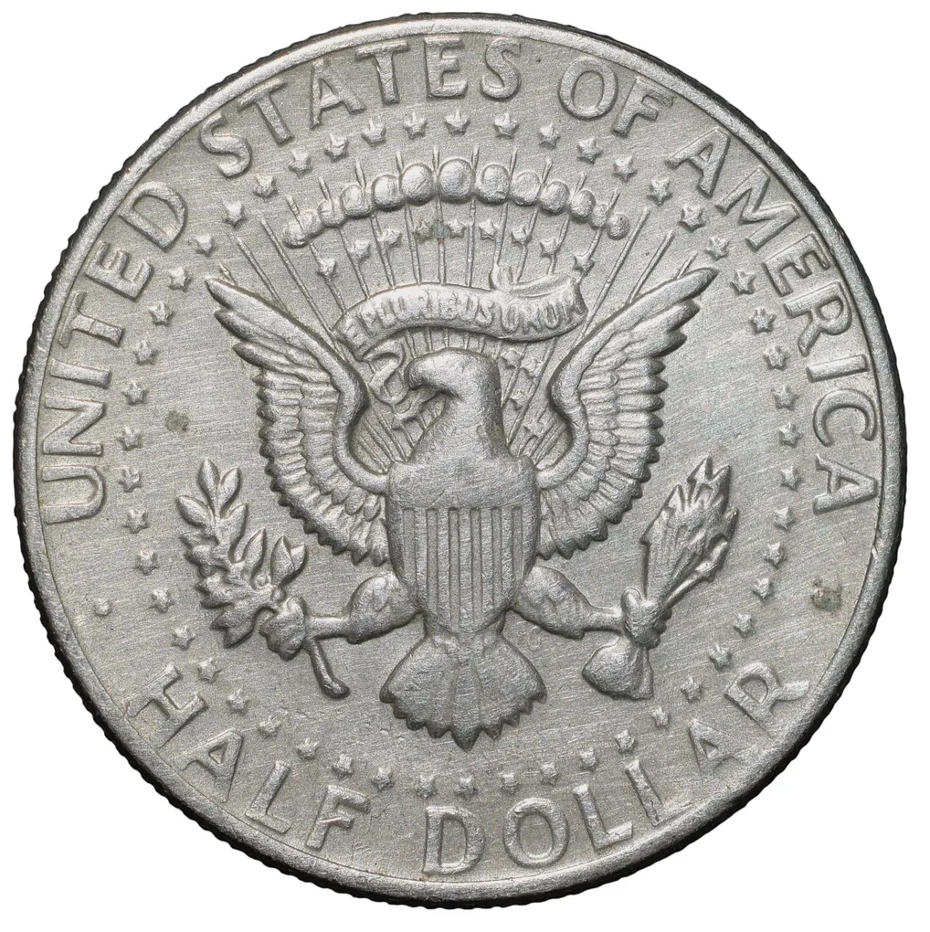 Copper-Nickel 1/2 Dollar of USA (AD 1974) with Portrait of John F. Kennedy