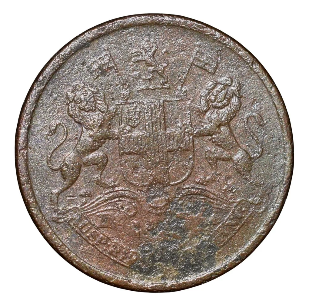Copper 1/12 Anna of East India Company (AD 1848) Rare Date