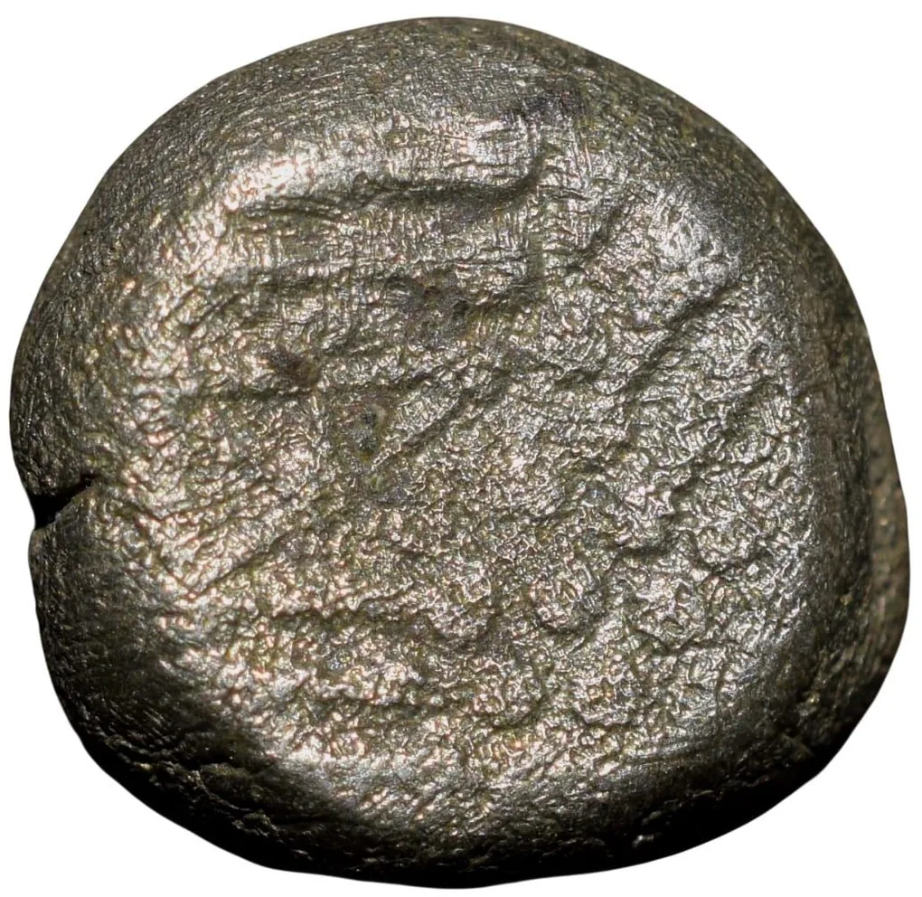 Silver-Alloy Dramma of Malwa Gadhaiya Deravative (AD 1200-1302) Deyell 169