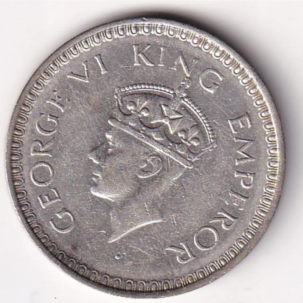 British-India 1 Rupee -(George VI) 1943 Rare Silver Coin