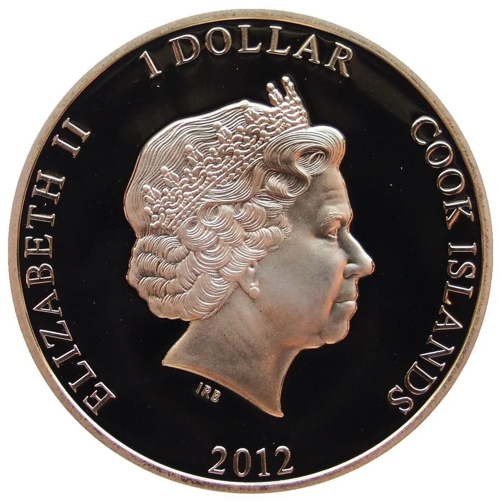 Cook Islands 1 Dollar 2012 - Elizabeth II ( Construction of the Titanic ) Rare UNC Coin with Capsule #C-122