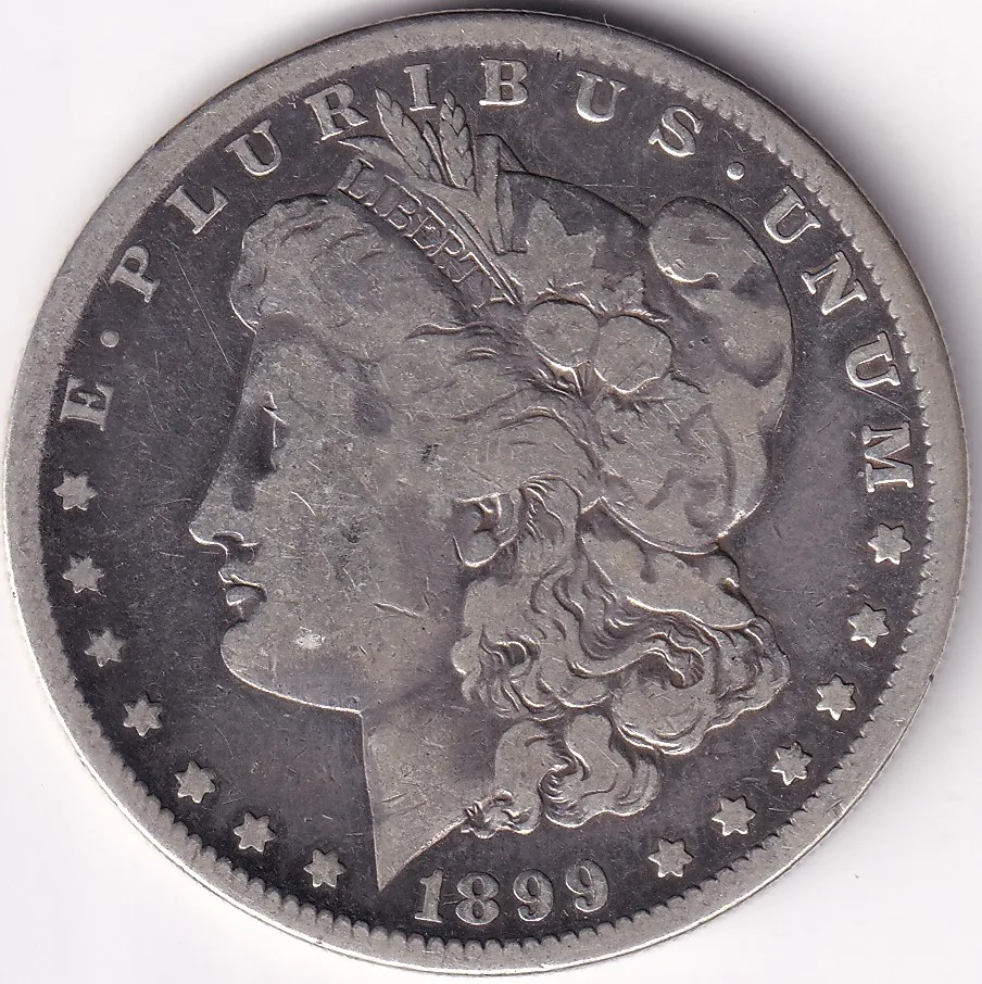 Morgan Silver Dollar 1899 United States 26.7 Grams Silver Coin Rare