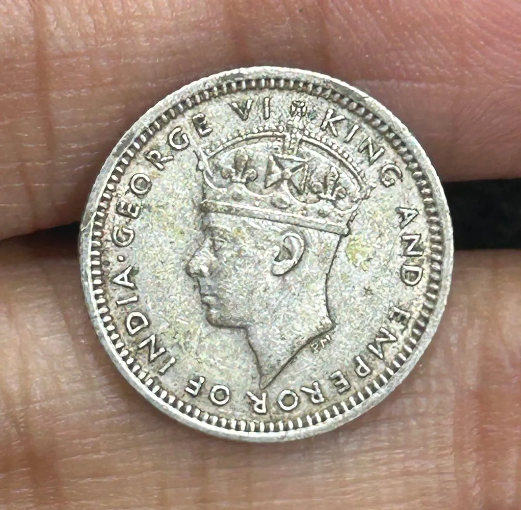 British Malaysia › Malaya 5 Cents 1939 - George VI Rare Silver Coin #S-69