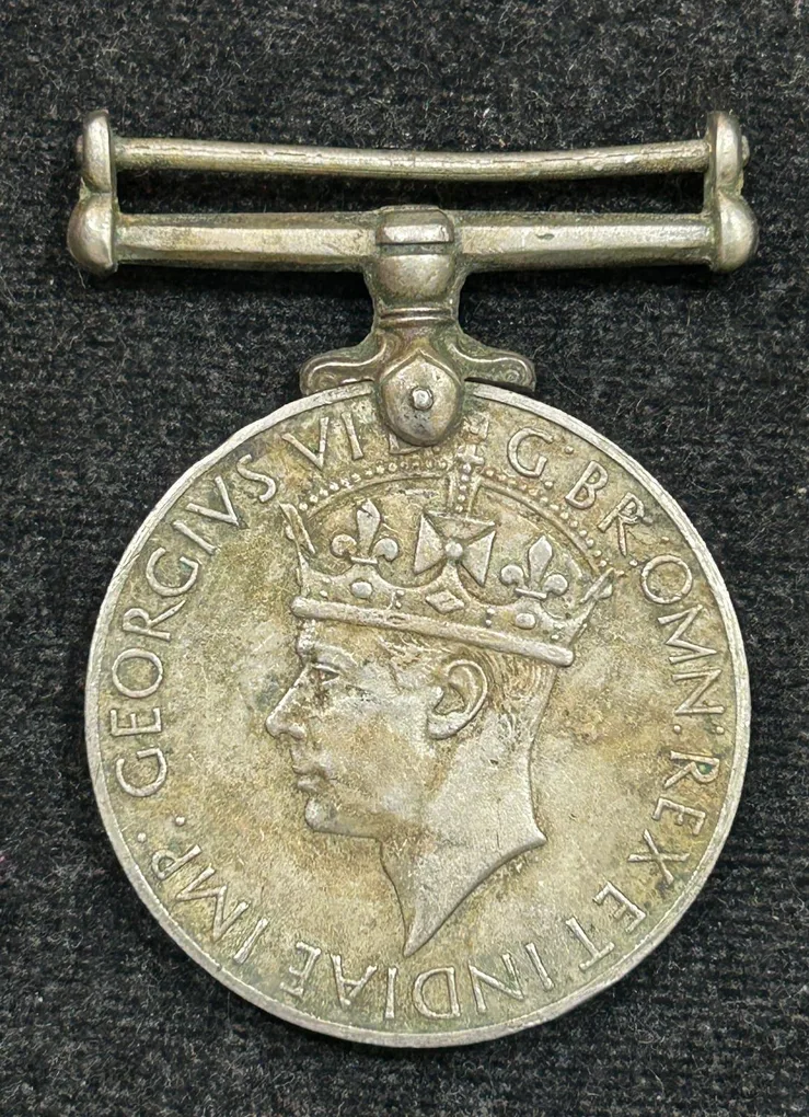 India 1939-1945 George VI Rare Named Medal#S-73