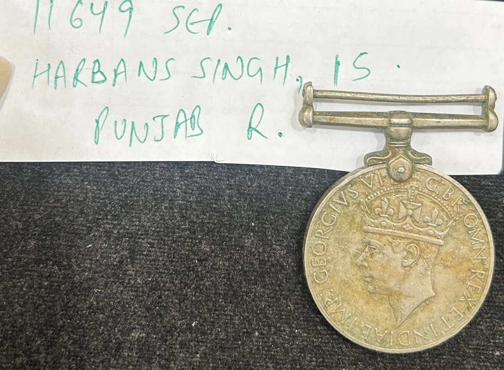 India 1939-1945 George VI Rare Named Medal#S-73