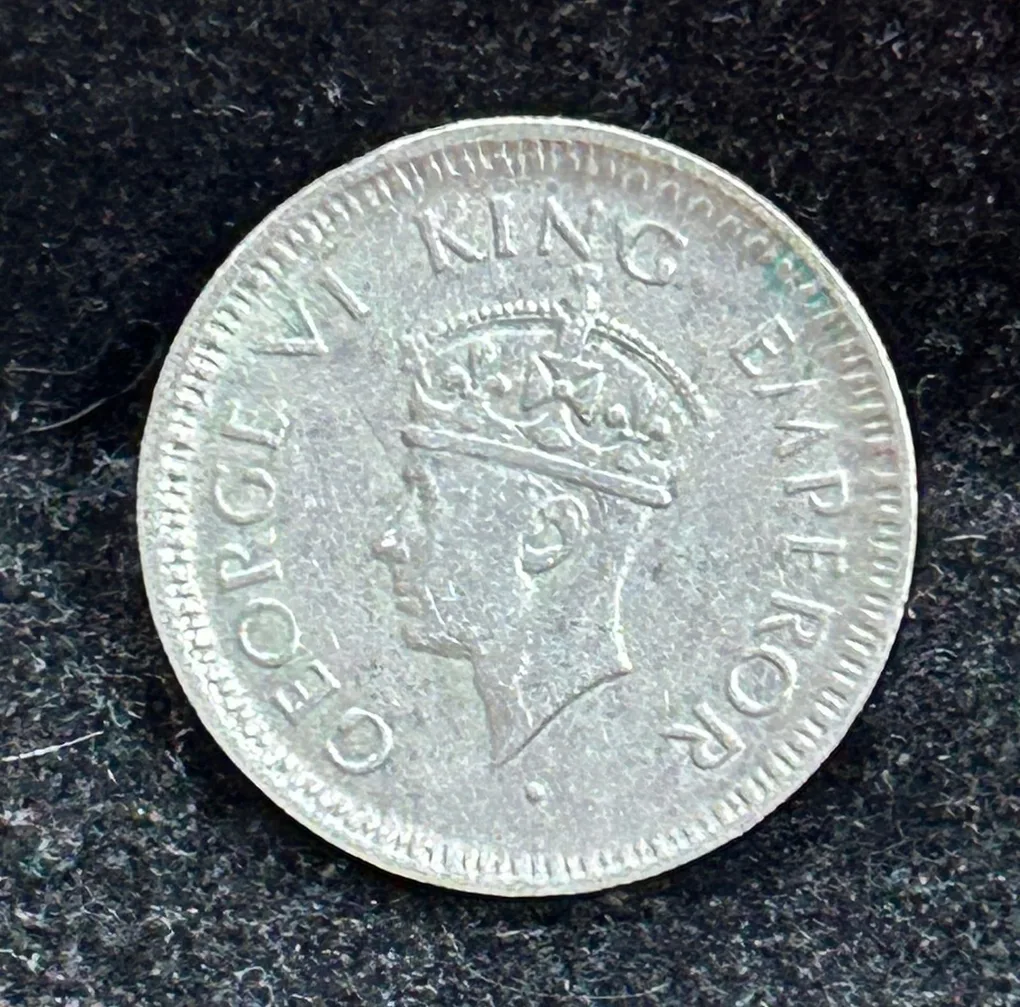 British- India ¼ Rupee -George VI (1944) Rare Silver Coin#S-99