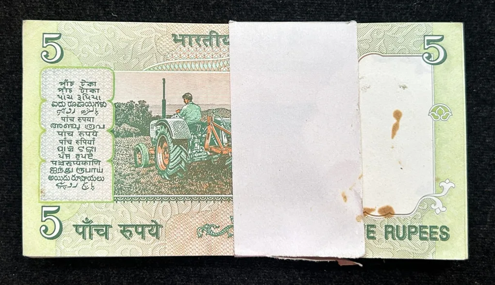 5 Rupees Gandhi Rare UNC Serial Packet