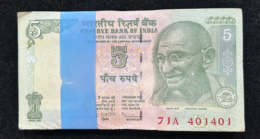 5 Rupees Gandhi Rare UNC Serial Packet