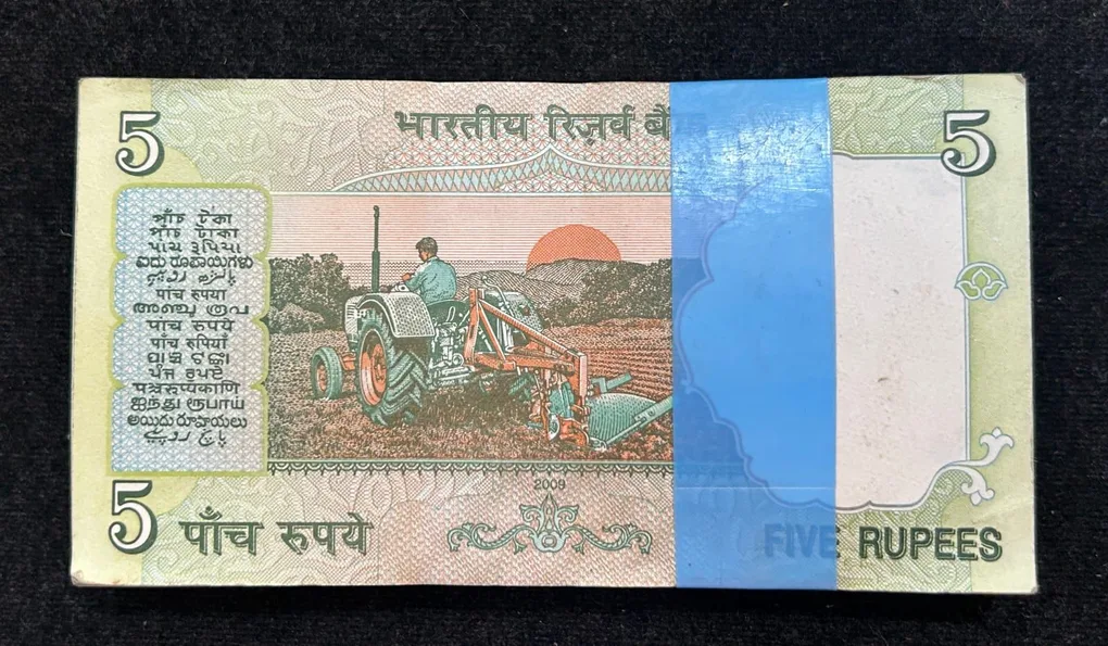 5 Rupees Gandhi Rare UNC Serial Packet