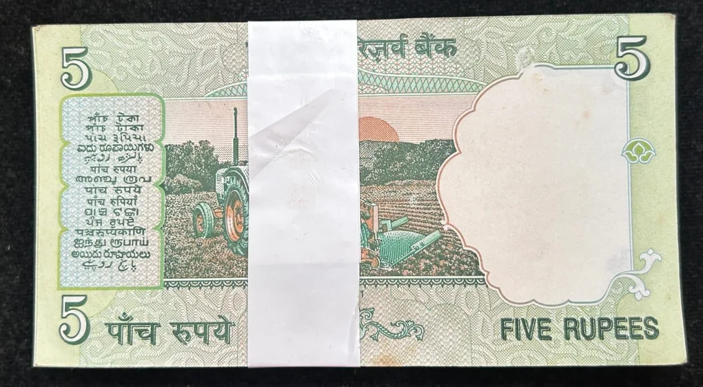 5 Rupees Gandhi Rare UNC Serial Packet