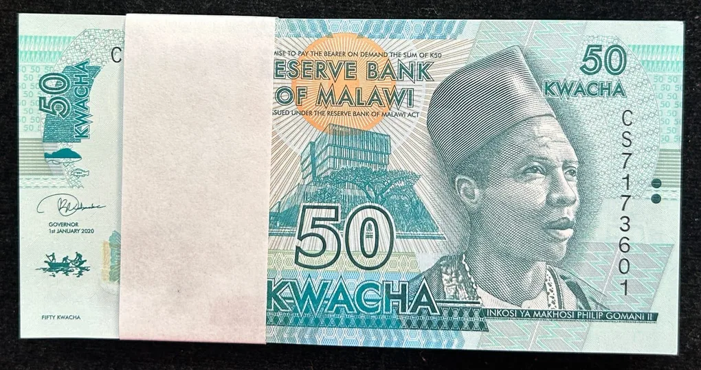 Malawi 50 kwacha Rare GEM💎 UNC Serial Packet