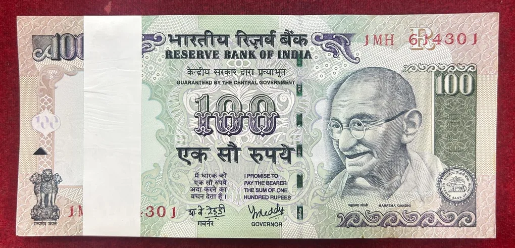 100 Rupees Governor Y.B.Reddy Rare Gem Unc Serial Packet
