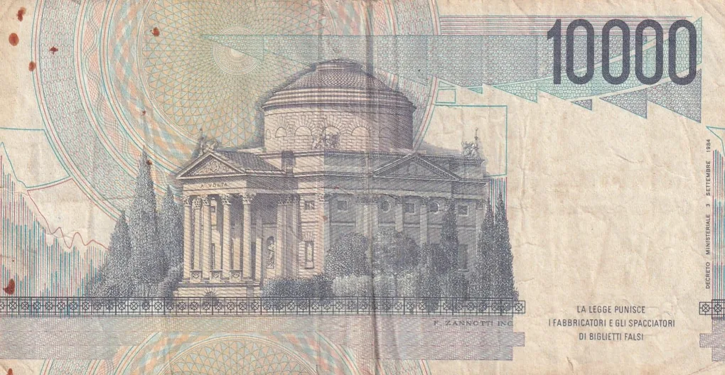 Italy 10 000 Lire Volta lowest Price Note #B2