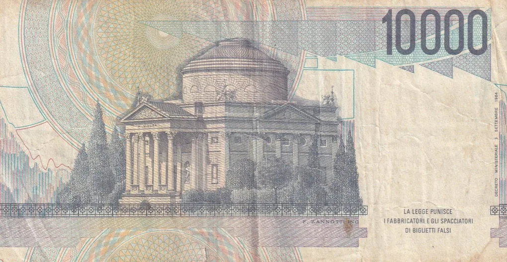 Italy 10 000 Lire Volta lowest Price Note #B2
