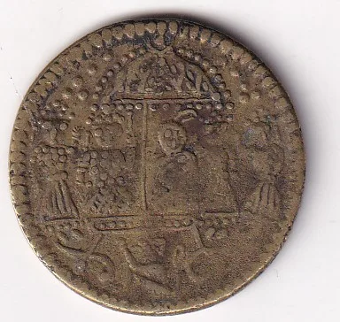 Hanuman Flying Brass Old Token 100% Original Rare Token #k-157