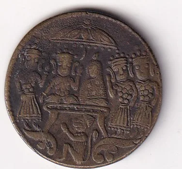 Hanuman Flying Brass Old Token 100% Original Rare Token #k-159