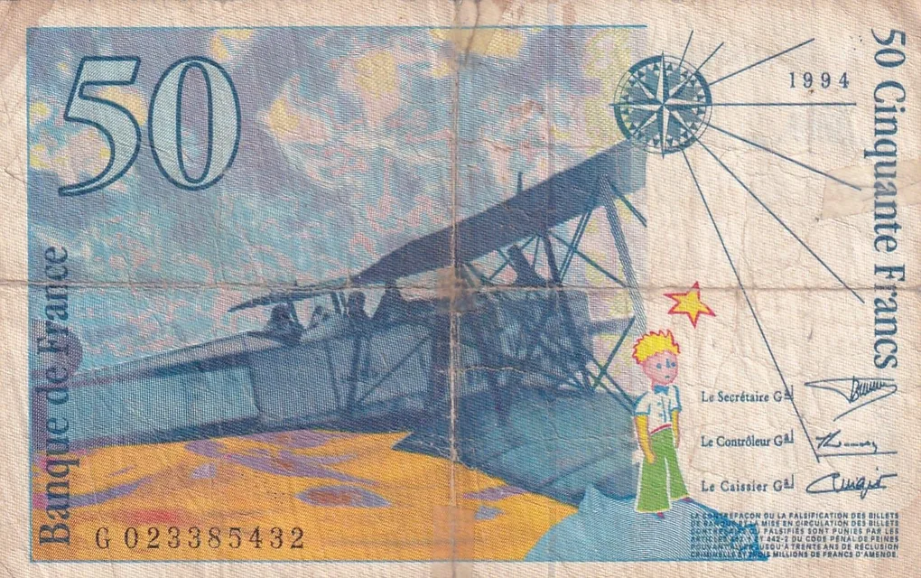 France 50 Francs - Saint-Exupéry Rare Note #B2