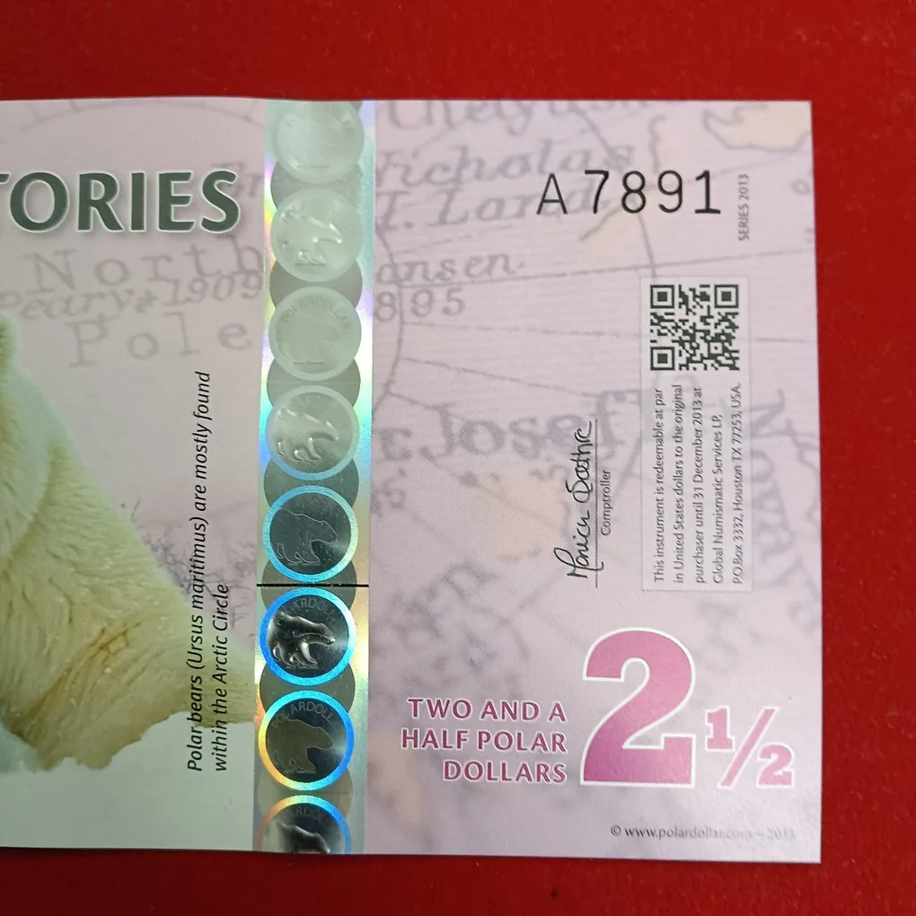 2½ Two And a Half Polar Dollars Arctic Territories Commarative Issue Numismatic Global
