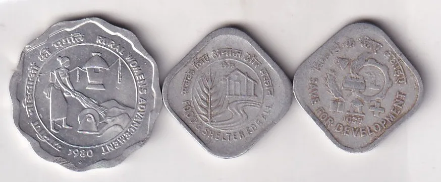 India Different Denomination Commemorative Coin (3 Pcs) Set #k-223