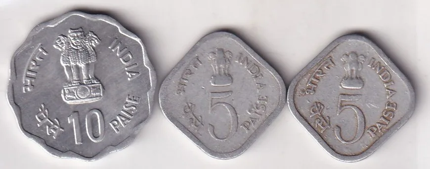India Different Denomination Commemorative Coin (3 Pcs) Set #k-223