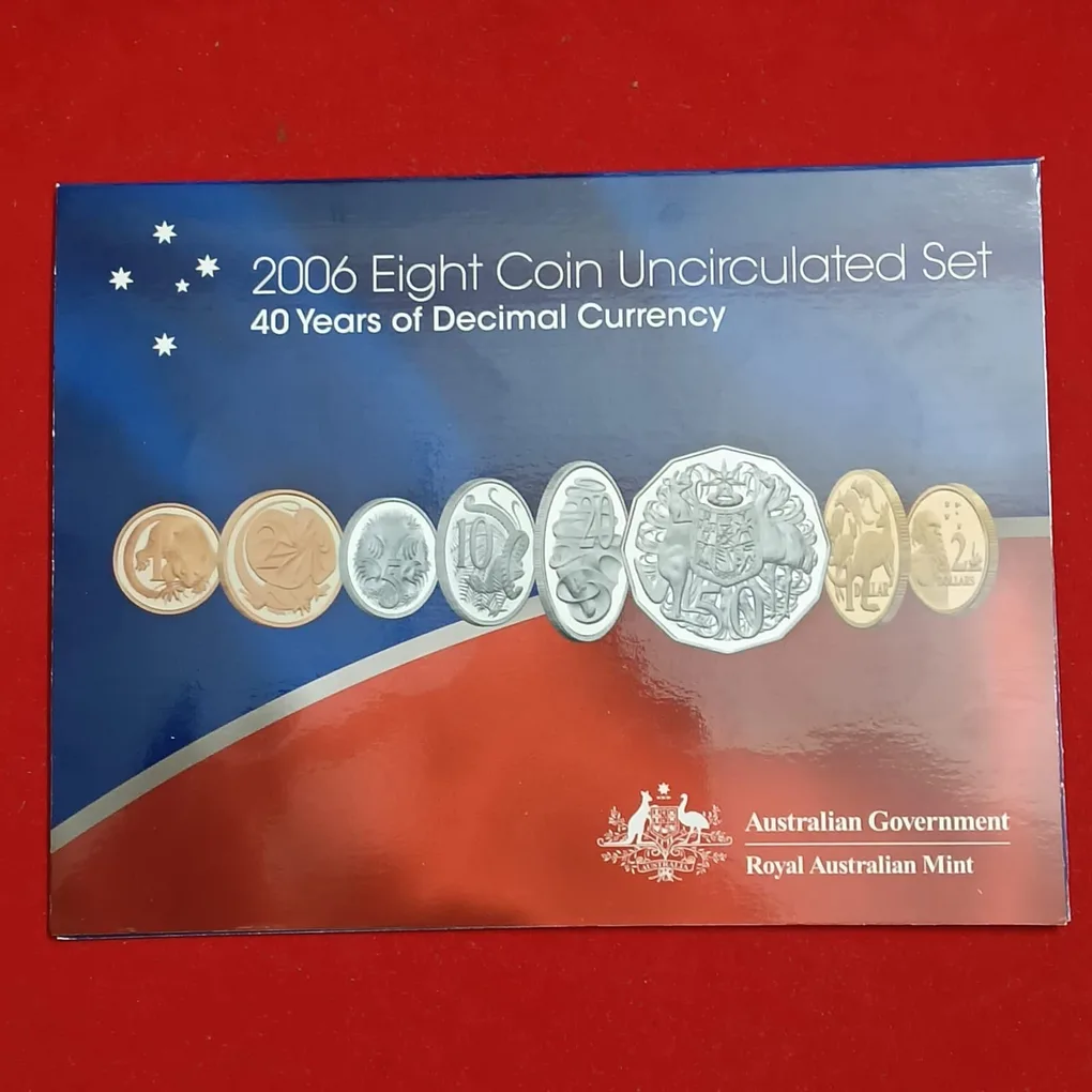 Ex Rare 40 Years Of Decimal Currency 2006 Year Proof Coin Set Royal Australian Mint Australian Government