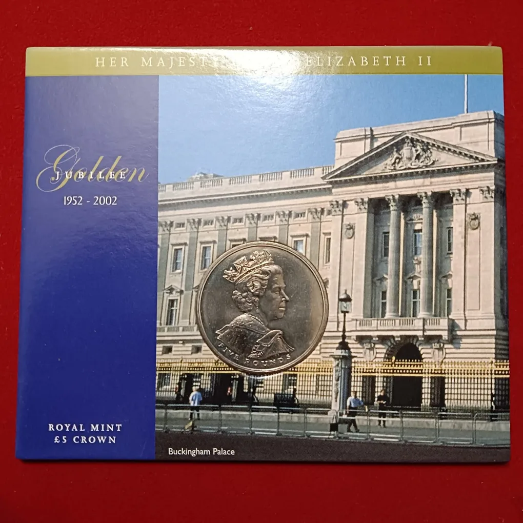 Ex Rare Her Majesty Queen Elizabeth Golden Jubilee Five Pounds 1952-2002 Proof Coin Royal Australian Mint (