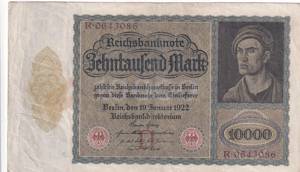 Germany 10 000 Mark 1922 Reichsbanknote Rare Note #B2