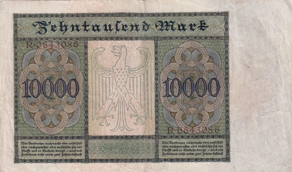 Germany 10 000 Mark 1922 Reichsbanknote Rare Note #B2