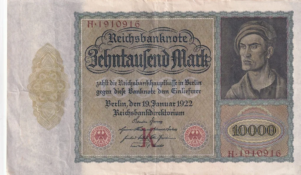 Germany 10 000 Mark 1922 Reichsbanknote Rare Note #B2