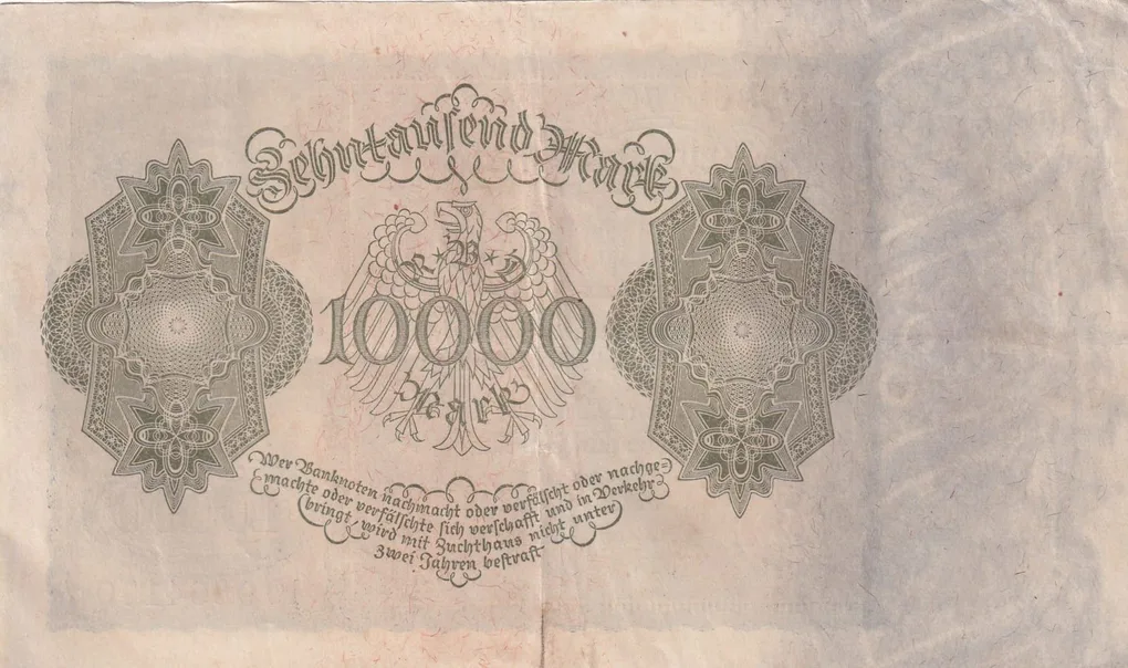 Germany 10 000 Mark 1922 Reichsbanknote Rare Note #B2